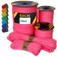 EdcX Paracord 4mm, 35+ Solid Colors (10m, 15m, 30m, 50m, 100m, 300m) | Ideal for Crafting, DIY, Camping, Survival, Outdoor | 100% Nylon Rope 4mm