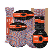 Abma Cord Paracord 4mm 100m 100% Nylon Rope 9 Strands Type III Parachute Cord for DIY, Camping, Survival, Outdoor - Max. 280kg - Summit
