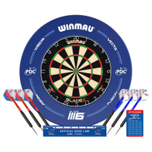 WINMAU PDC Blade 6 Dartboard Surround Set - Professional Darts Accessories - Includes Blade 6 Dart board, Surround, 2 Sets of Precision Darts & more
