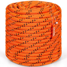 VEVOR Double Braided Polyester Rope, 3/4 in x 220 ft, 24 Strands, 20000 LBS Breaking Strength Outdoor Climbing Rope