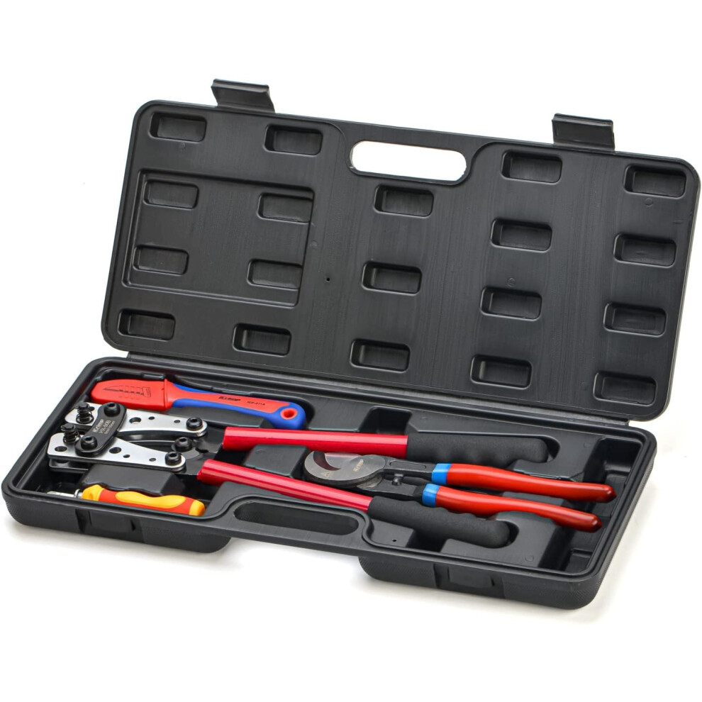 Icrimp Battery Cable Lug Crimper Kit 6-50Mmâ² Copper Terminal Tool Set 5051227832580