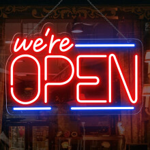 Open Neon Sign 16.5"x11" Led Open Sign for Business Walls Window Door Bar Coffee Shop Restaurant Salon Hotel Store Decor Neon Open Sign USB Powered