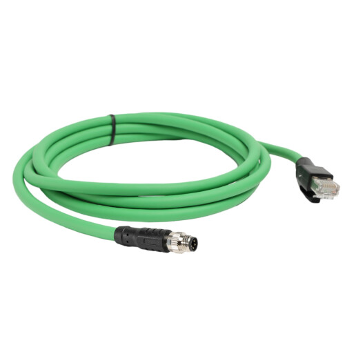 HangTon M8 4 Pin A-code, RJ45 Cat5e EtherCAT Cable for Beckhoff Actuator Sensor EtherNet Profinet Fieldbus Industrial Automation Control 1