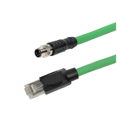 HangTon M8 4 Pin A-code, RJ45 Cat5e EtherCAT Cable for Beckhoff Actuator Sensor EtherNet Profinet Fieldbus Industrial Automation Control 2