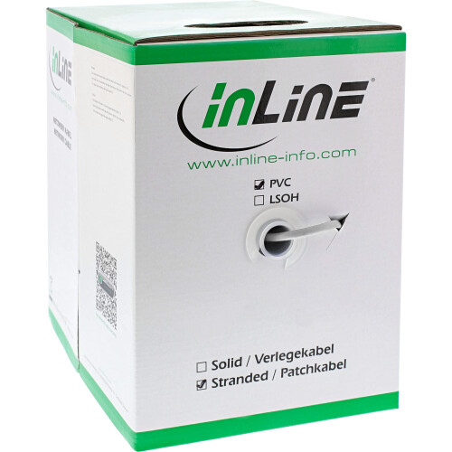InLine Patch Cable Cat.5e SF/UTP AWG26 PVC 100 m White 2