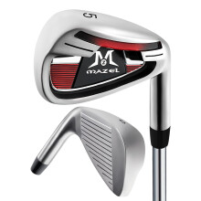 MAZEL WM-X3 Golf Single Iron Club 1,2,3, 4,5,6,7,8,9, P, S,Premium Stainless Steel Shaft, CNC Milled Face for More Spin (Red, Single 5 Iron)