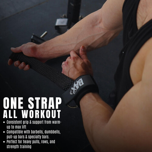 Ekkovision Weight Lifting Strap Bax Logo Cuffed With D Ring 1