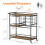 Lifewit 3 Tier Drinks Trolley with Lockable Wheels,Rustic Brown 4
