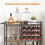Lifewit 3 Tier Drinks Trolley with Lockable Wheels,Rustic Brown 5