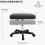 Vivo VIVO Ergonomic Mobile Footrest with Wheels, Height Adjustable Desk Stool with Thick Padding 4