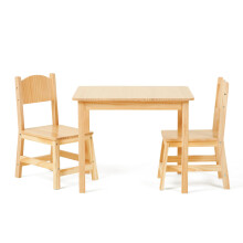 OOOK Solid Wood Kids Table and Chair Sets, Stable and Sturdy, Easy to Clean Material, Toddler Table and Chairs Sets for Living Room, Daycare