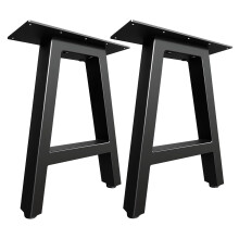 Jahof Metal Table Legs 40 cm, A-Shaped Frame with Adjustable Feet, Heavy Duty Industrial Furniture Legs for Coffee Table, Bench, Cabinet, Set of 2