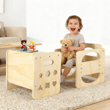 Osrioal Kids Table and Chair Sets, Toddler Table and Chair, Stable and Sturdy, for Children Baby for Drawing, Eating and Playing