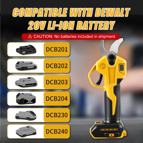 Cordless Pruning Shears Compatible with Dewalt 20V Battery (No Battery) 1