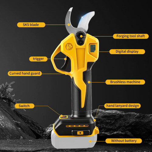 Cordless Pruning Shears Compatible with Dewalt 20V Battery (No Battery) 2