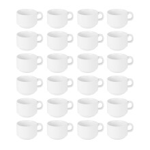 Olympia Athena Stacking Cups 200 ml / 7 oz (Pack of 24), White Porcelain, Teacups and Coffee Cups, Catering Equipment, Chip Resistant