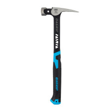 OX Pro Ultrastrike Framing Hammer Smooth Face 25oz / 700g, Robust Striking Power, Vibration Dampening Bridged Neck, One Piece Steel Shaft