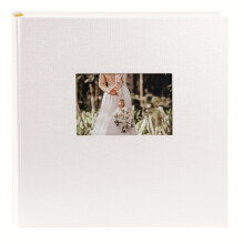 goldbuch 31485 Wedding Photo Album with Window Cut-Out Romeo Wedding Photo Album 30 x 31 cm Album with 100 White Pages with Glassine Dividers Memory