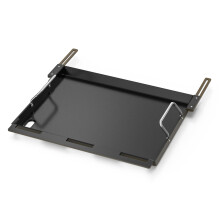 Onlyfire Flat Top Griddle Plancha for Most 2 Burner Gas Grills, Nonstick Ceramic Coated Griddle Plate with Retractable Stand for Weber, Nexgrill