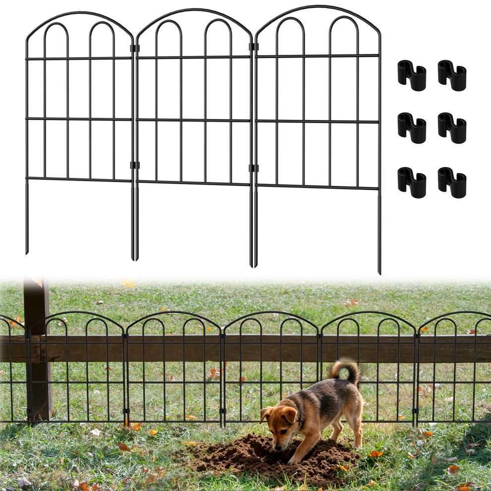 Liantral Metal Garden Fence 28 Panels, Animal Barrier Fence, No Dig Rustproof Fence Panels 5051227841292