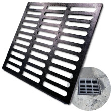 MOSINSBO Cast Iron Drain Grate, Driveway Channel Cover 600 x 600 mm