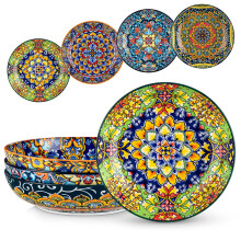 vancasso SIMI Pasta Bowls Set of 4, Porcelain Salad Bowls, 42 oz/1260 ml Large Corlorful Serving Bowls for Kitchen