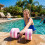 (Pink) Water Aerobics Dumbbell - Unisex EVA Float 1
