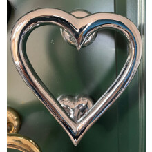 Heart Door Knocker Door Furniture: 4 Colours (Chrome)