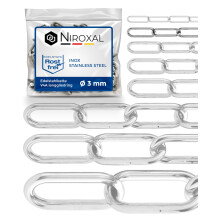Stainless Steel Chain 316 Marine Grade 3 mm Long Link DIN 763 DIN 5685 Anchor Chain 14 m 1 Piece NietFullThings