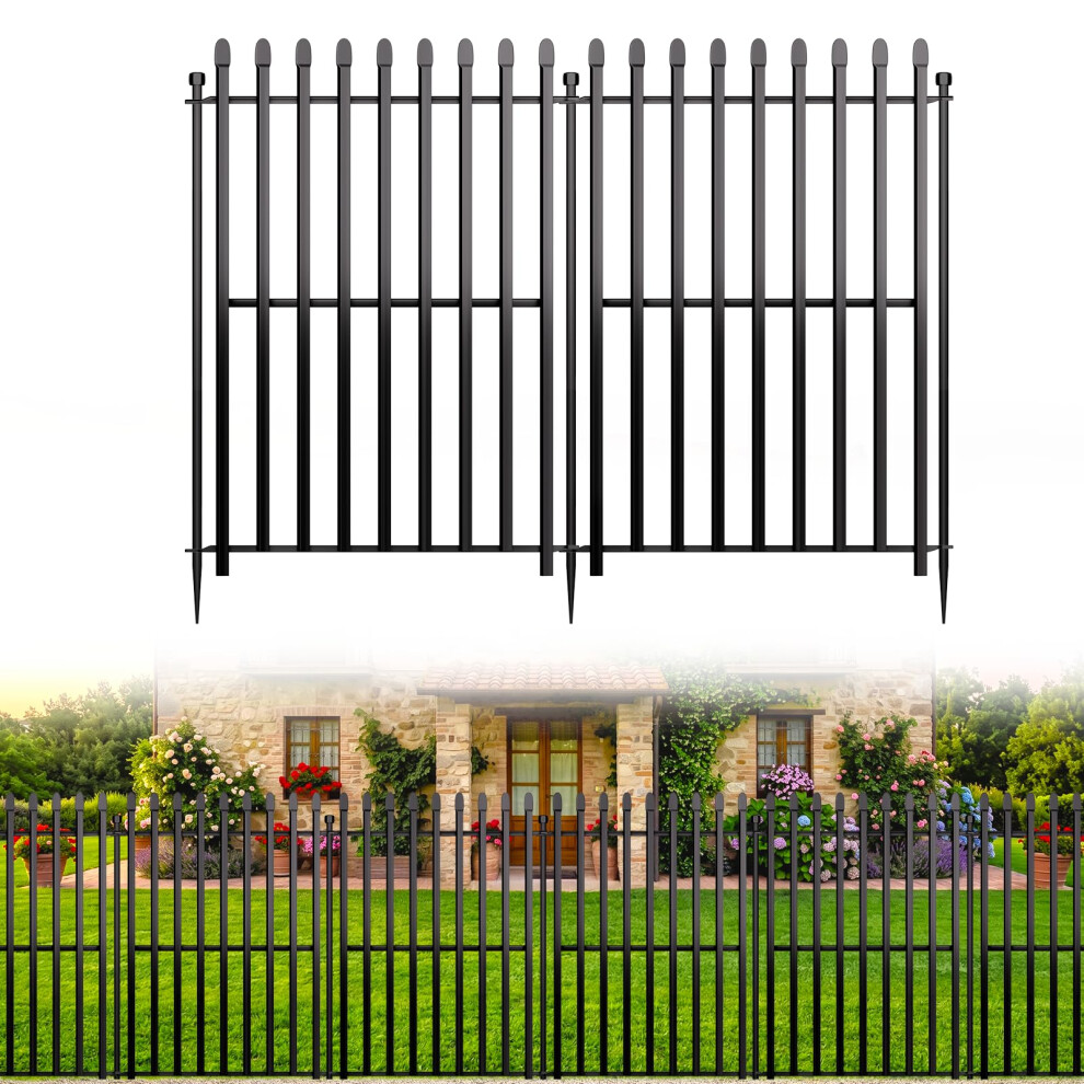 No Dig Decorative Garden Fence, Rustproof Metal Temporary Fencing, Outdoor Animal Barrier Dog Fence For Yard, Patio, Border, Flower Bed & Landscape 5051227840707