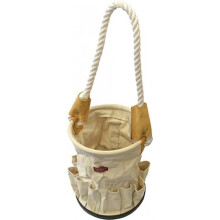 Faithfull FAITBBUCKET Canvas Tool Bag Bucket with Rope Handle - Hard Bottom