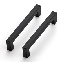 Ravinte Pack of 30 Cabinet Handles, 128 mm, Furniture Handles, Black Handles for Kitchen Cabinets, Cabinet Handles, Square Handles