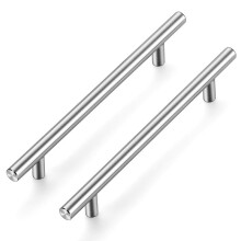 Ravinte Pack of 30 Silver Furniture Handles, T Bar Handles for Kitchen Cabinets, 160 mm Hole Centre, Cabinet Handles