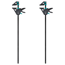 wolfcraft 2 one Hand Clamps PRO MAX I 8668060 I 250 kg Clamping Force for The Highest Professional Demands I high Holding Force I 915 mm Clamping
