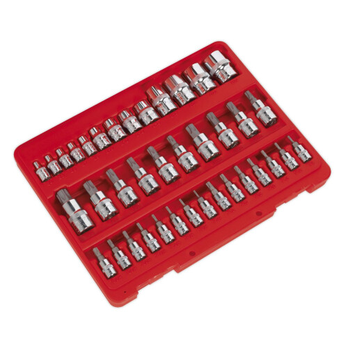 Sealey Sealey Ak6197 TRX Socket & Security Socket Bit Set 38Pc 1/4In 3/8In & 1/2In 1