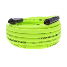 Flexzilla Air Hose, 3/8 in. x 35 ft., 1/4 in. MNPT Fittings, Heavy Duty, Lightweight, Hybrid, ZillaGreen - HFZ3835YW2