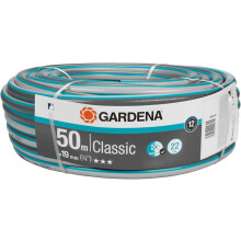 Gardena Classic Hose 19 mm (3/4 inch), 50 m: Universal Garden Hose Made of Sturdy Cross Fabric, 22 bar Bursting Print, UV-Resistant