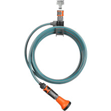 Gardena City Gardening Terrace Spiral Hose 7.5 m: Garden Hose with Integrated Hose Holder, 9 mm Hose Diameter