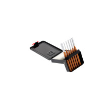GEDORE Red Pin Punch Set Including Metal Folding Cassette, 6 Pieces, 3-10 mm, Steel/Varnish, Silver/Copper