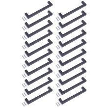 BSM Marketing 20 Pack Kitchen Door Handles 192mm Hole Centre Flat Black Cabinet Handles Stainless Steel Square Cupboard T Bar Handle (Screws Included)