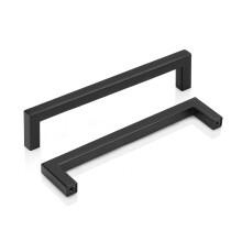 PinLin 30 Pack Cabinet Handles Hole Center 160mm Flat Black Kitchen Door Handles Stainless Steel Drawer Pulls Square T Bar Cupboard Handles with