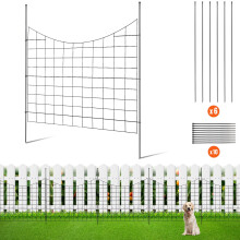VEVOR Garden Fence, No Dig Fence 36.6''(H) x29.5''(L) Animal Barrier Fence, Underground Decorative Garden Fencing with 2.5 inch Spike Spacing