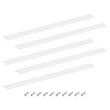sourcing map Cabinet Finger Edge Pull, 5pcs 800mm / 31.5" Aluminum Alloy Back Mount Hidden Drawer Edge Handles