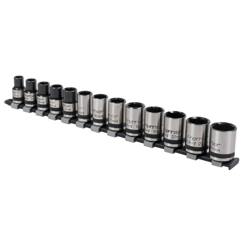 Sealey Sealey AK2742B 13pc 1/2"Sq Drive Lock-On Socket Set - Black Series 1