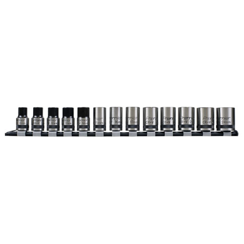 Sealey Sealey AK2742B 13pc 1/2"Sq Drive Lock-On Socket Set - Black Series 2