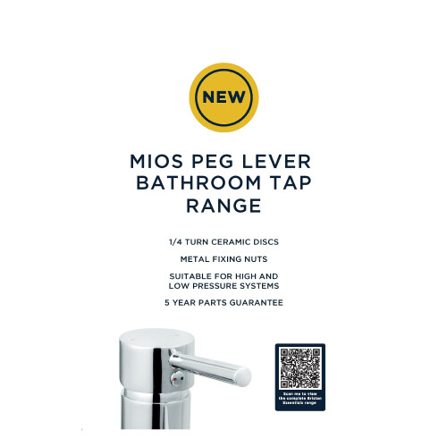 Bristan Bristan Essentials Mios Bathroom Taps, Bath Filler 1