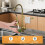 BESy Brushed Gold Kitchen Sink Tap, 2 Function Kitchen Sink Mixer Taps with Pull Out Spray 3