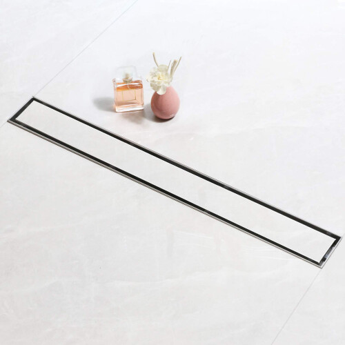 SaniteModar 60 cm Linear Shower Drain, 2-in-1 Tile Insert Panel Shower Drain with 360Siphon 1