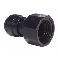 12mm Push Fit 3/4″ BSP Female John Guest Acetal Black Female Adaptor Ideal for Caravan/Motorhome/Boat/Camper, Part Number CM321216E