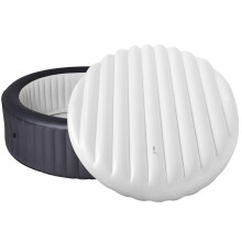 Energy Saving Spa Cover Inflatable Lid Protective Rain Overflow Heat Insulator Technology Round Bladder Fits All 4 Person Round Hot Tubs 140CM